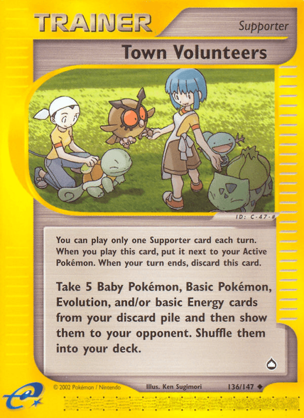Carta Pokémon Town Volunteers 136