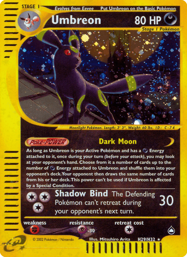 Carta Pokémon Umbreon H29