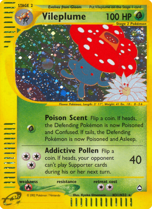 Carta Pokémon Vileplume H31