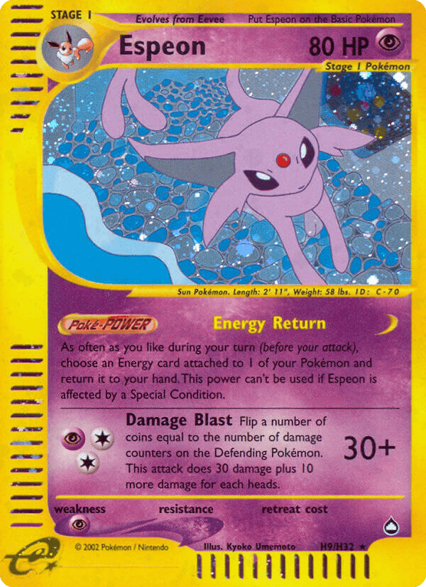 Carta Pokémon Espeon H9