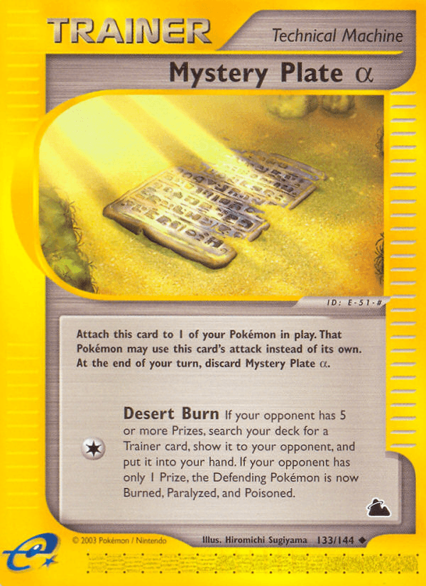 Carta Pokémon Mystery Plate α 133 de Skyridge