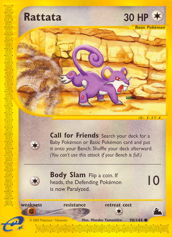 Carta Pokémon Rattata 90