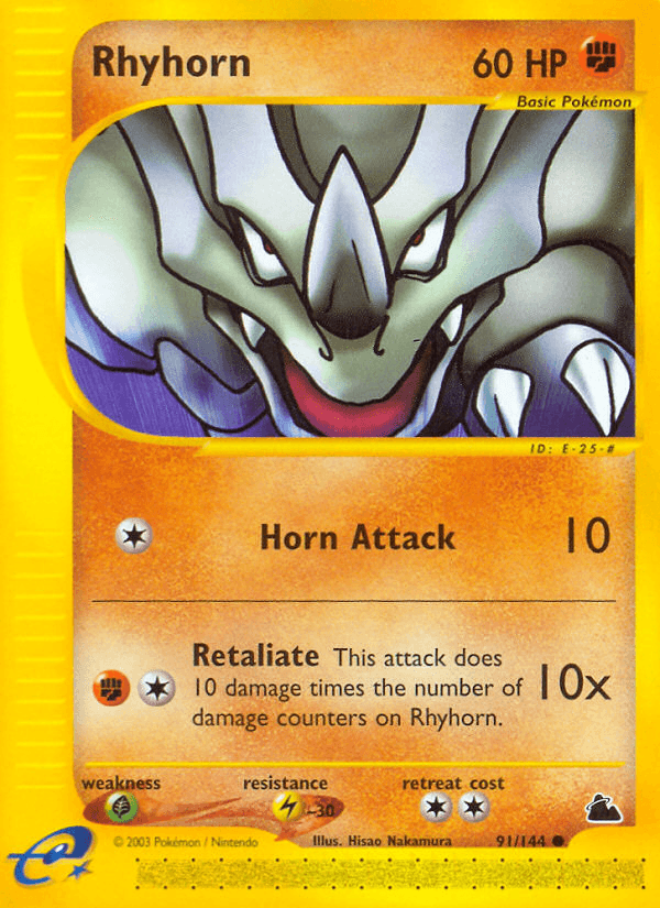 Carta Pokémon Rhyhorn 91