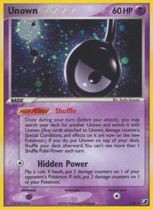Carta Pokémon Unown !