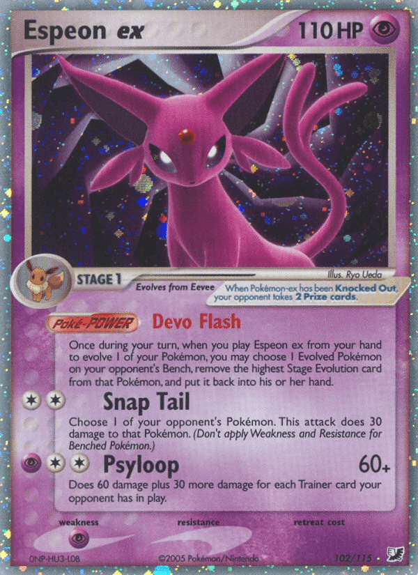 Carta Pokémon Espeon ex 102