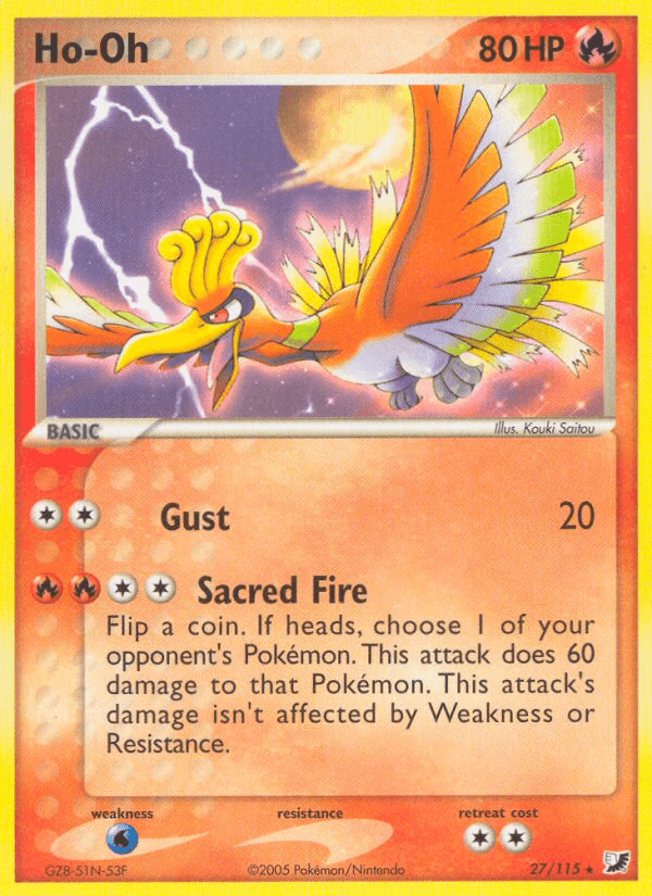 Carta Pokémon Ho-Oh 27