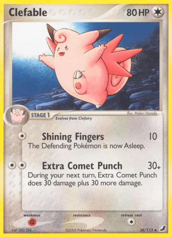 Carta Pokémon Clefable 36