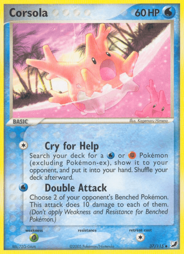 Carta Pokémon Corsola 37