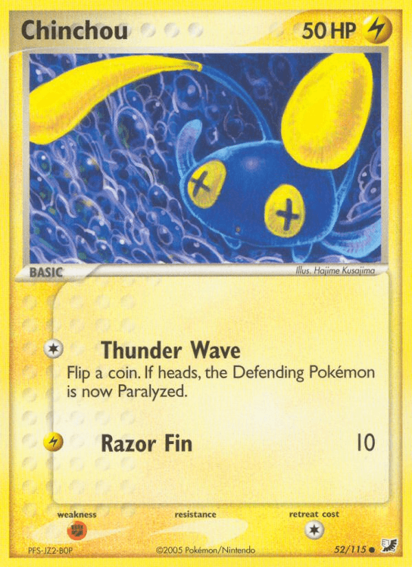 Carta Pokémon Chinchou 52
