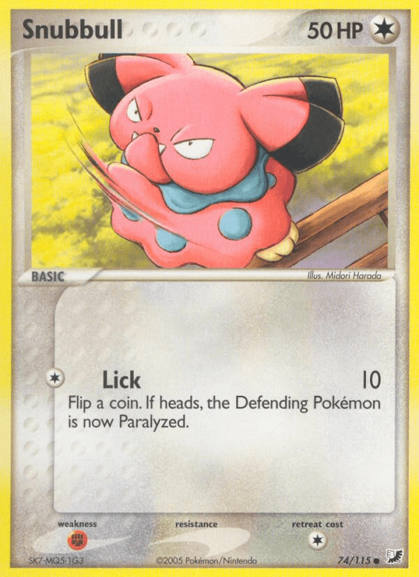 Carta Pokémon Snubbull 74 de Unseen Forces
