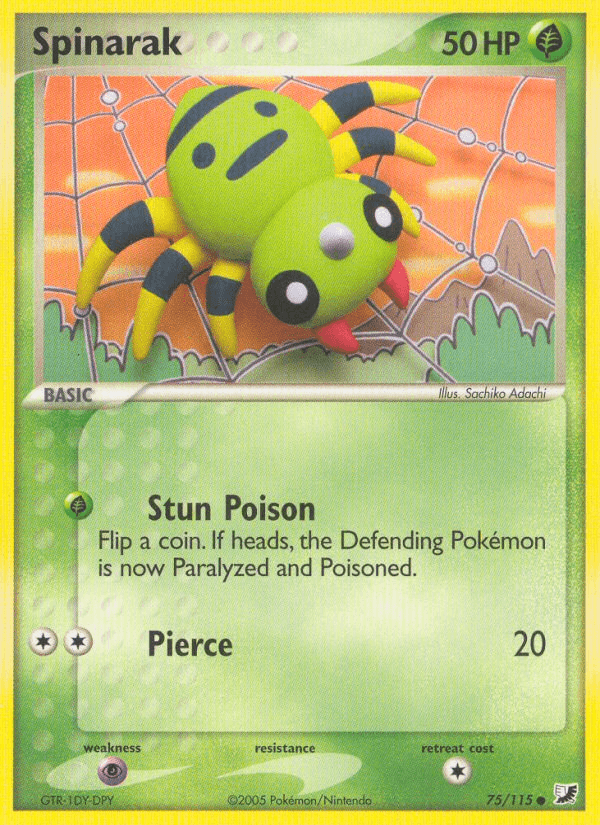 Carta Pokémon Spinarak 75