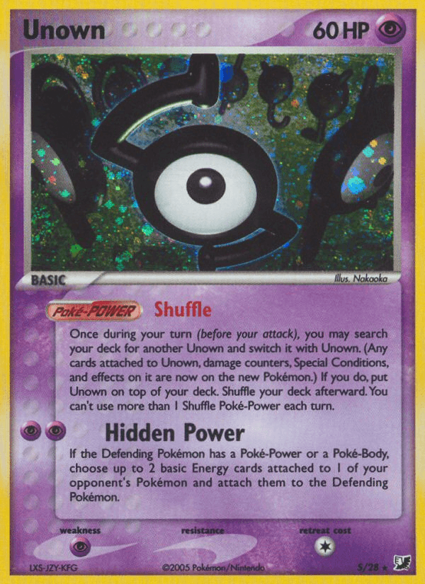 Carta Pokémon Unown S