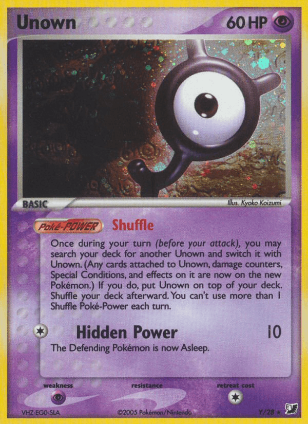 Carta Pokémon Unown Y