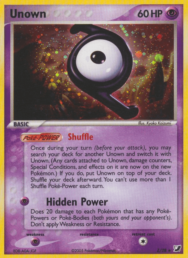 Carta Pokémon Unown Z