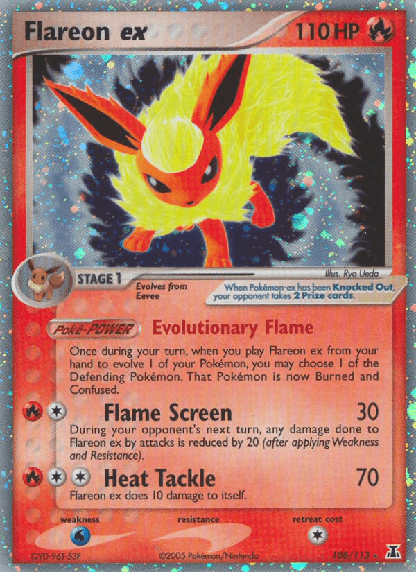 Carta Pokémon Flareon ex 108