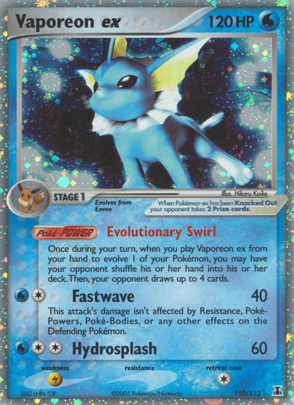 Carta Pokémon Vaporeon ex 110