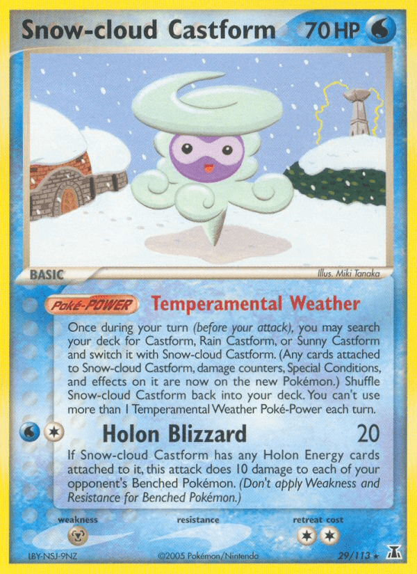 Carta Pokémon Snow-cloud Castform 29 de Delta Species