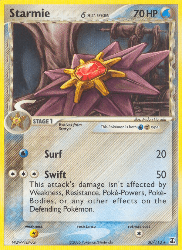 Carta Pokémon Starmie δ 30