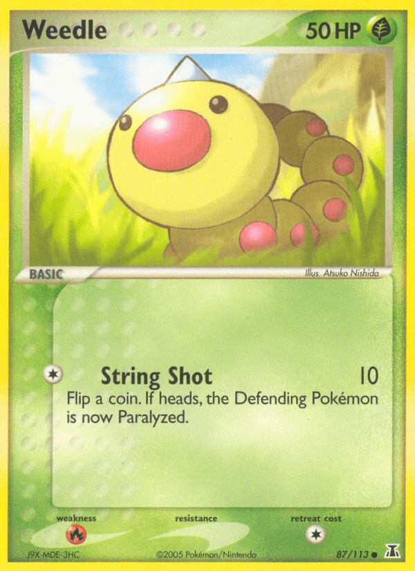 Carta Pokémon Weedle 87 de Delta Species