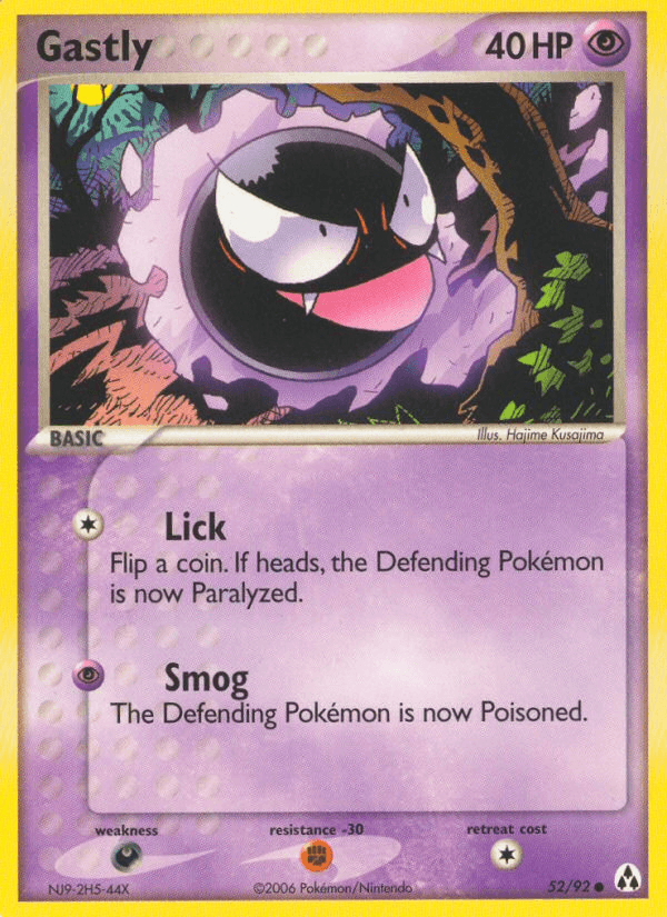 Carta Pokémon Gastly 52