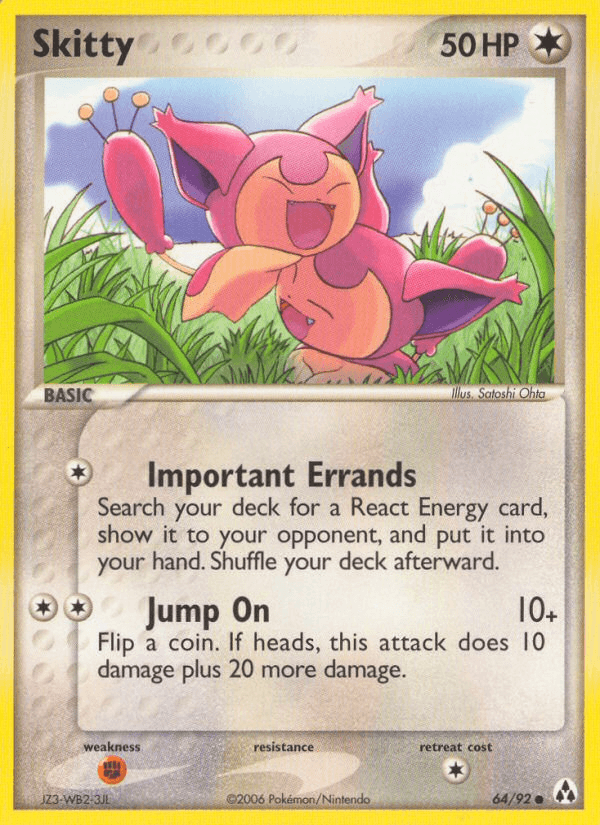 Carta Pokémon Skitty 64