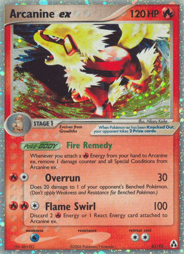 Carta Pokémon Arcanine ex 83 de Legend Maker