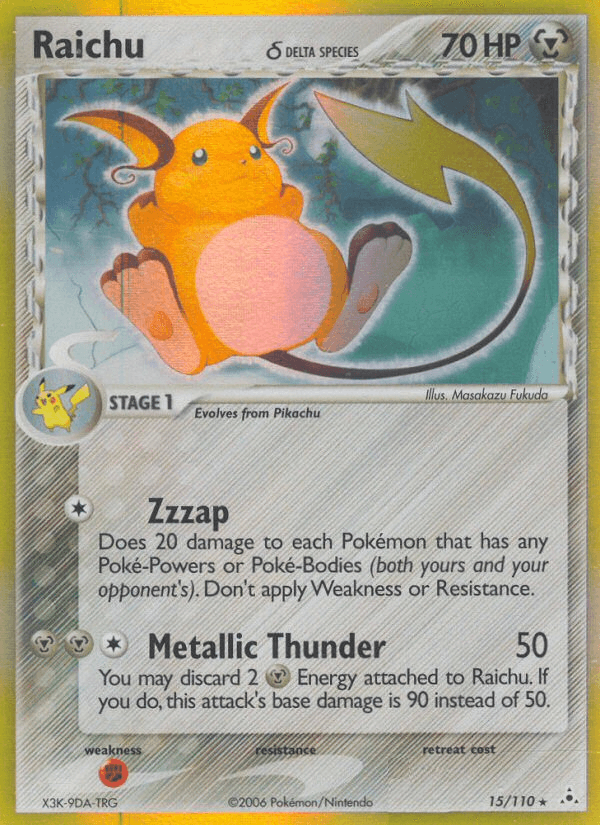 Carta Pokémon Raichu δ 15