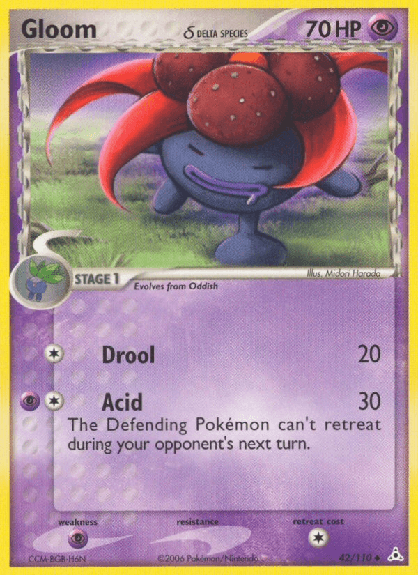Carta Pokémon Gloom δ 42