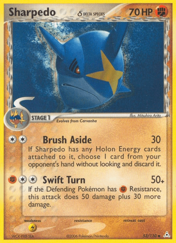 Carta Pokémon Sharpedo δ 53