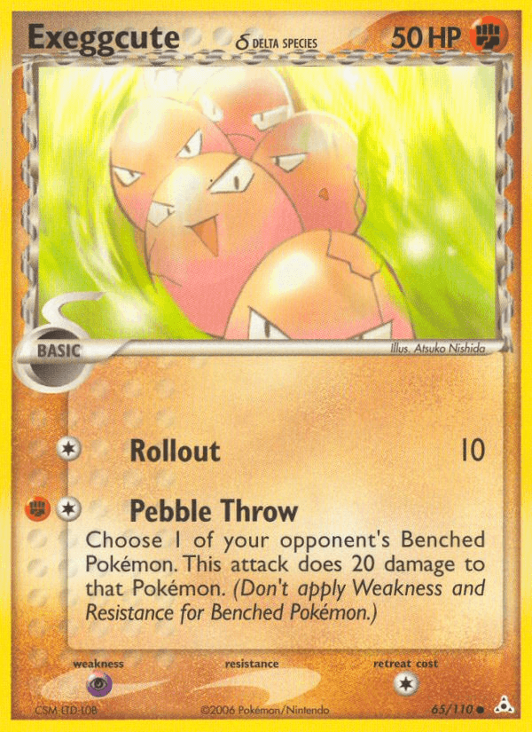 Carta Pokémon Exeggcute δ 65
