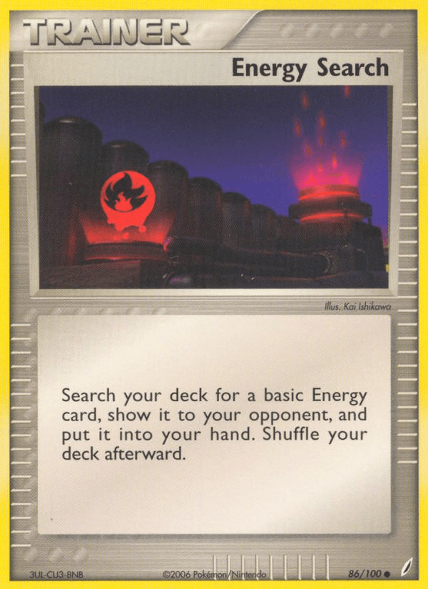 Carta Pokémon Energy Search 86 de Crystal Guardians