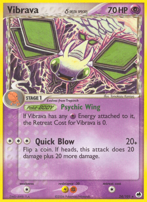 Carta Pokémon Vibrava δ 24