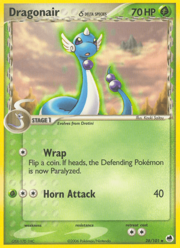 Carta Pokémon Dragonair δ 28