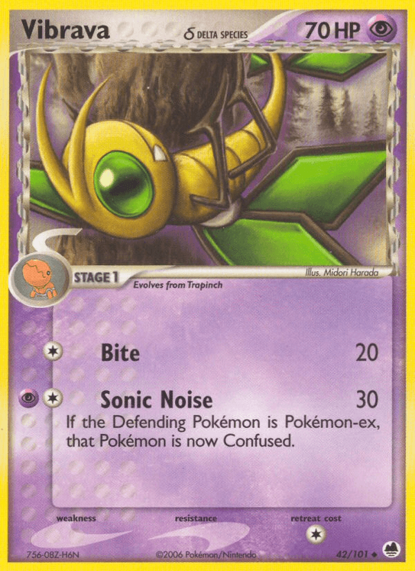 Carta Pokémon Vibrava δ 42