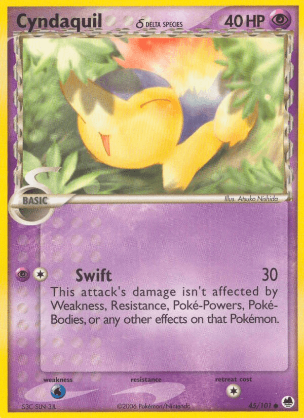 Carta Pokémon Cyndaquil δ 45
