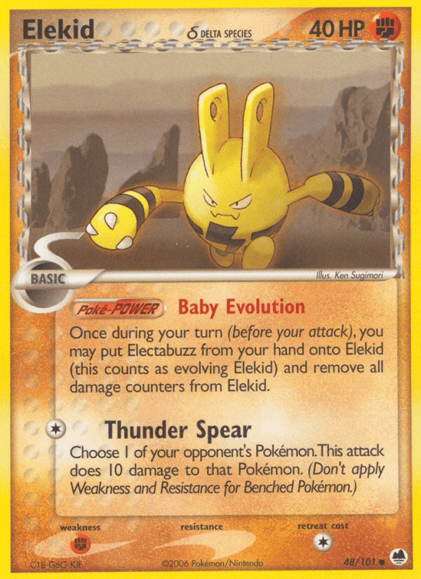 Carta Pokémon Elekid δ 48
