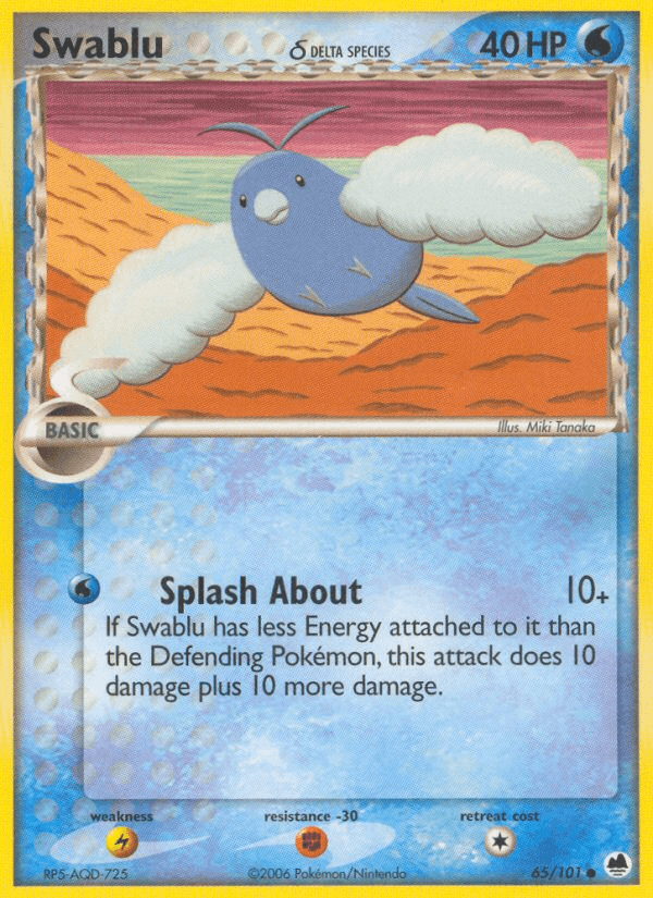 Carta Pokémon Swablu δ 65