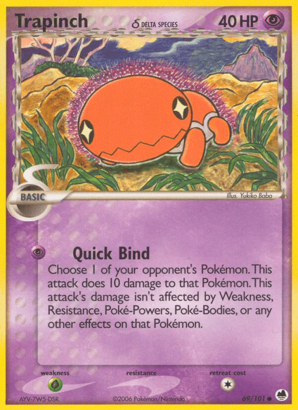 Carta Pokémon Trapinch δ 69