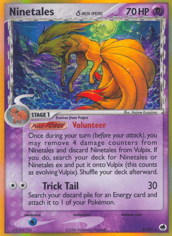 Carta Pokémon Ninetales δ 8