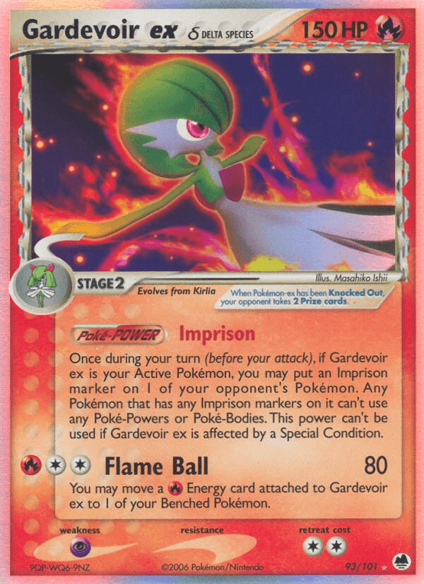 Carta Pokémon Gardevoir ex δ 93