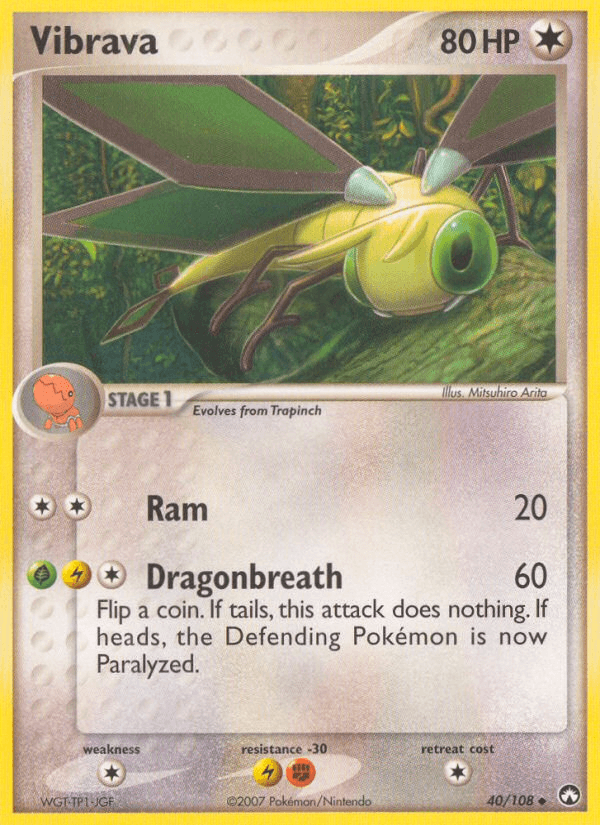 Carta Pokémon Vibrava 40