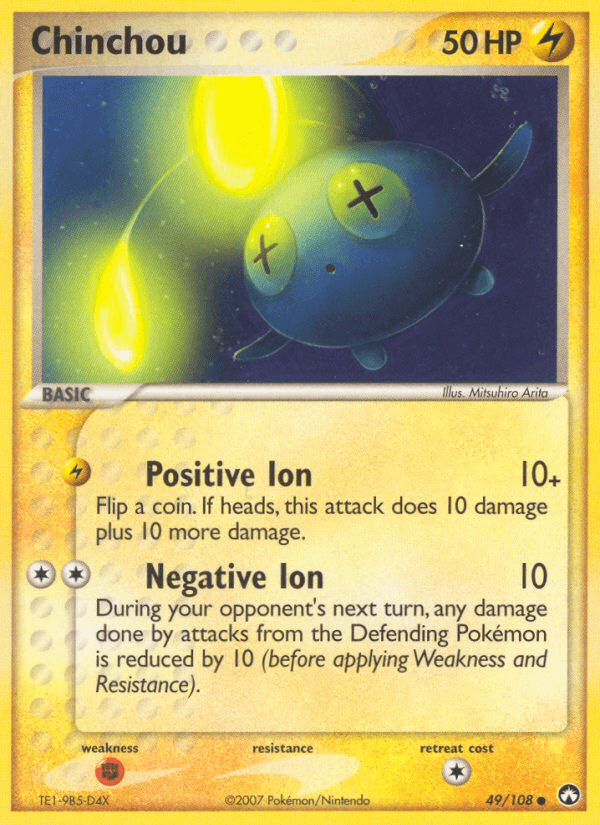 Carta Pokémon Chinchou 49