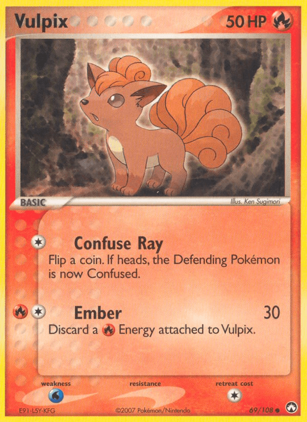 Carta Pokémon Vulpix 69