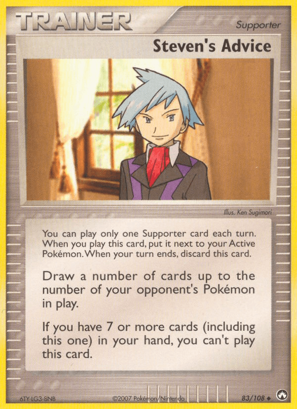 Carta Pokémon Steven's Advice 83