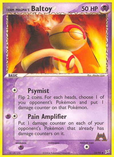 Carta Pokémon Team Magma's Baltoy 32 de Team Magma vs Team Aqua
