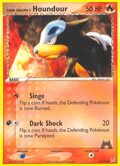 Carta Pokémon Team Magma's Houndour 35 de Team Magma vs Team Aqua