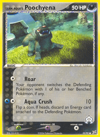 Carta Pokémon Team Aqua's Poochyena 55
