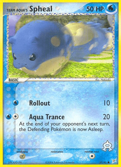 Carta Pokémon Team Aqua's Spheal 57 de Team Magma vs Team Aqua