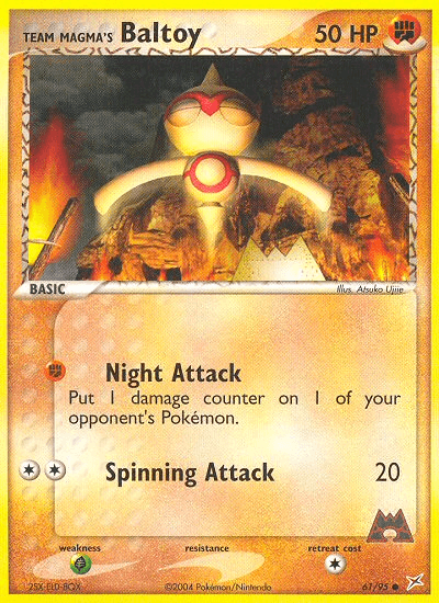 Carta Pokémon Team Magma's Baltoy 61