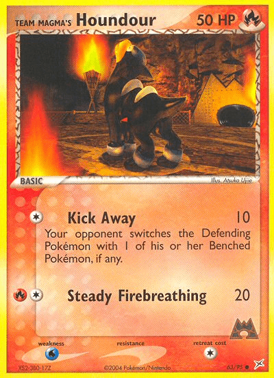 Carta Pokémon Team Magma's Houndour 63